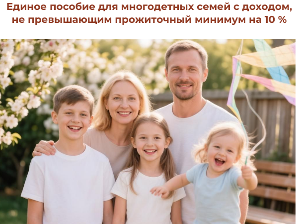 Ульяновским многодетным семьям с доходом, не превышающим прожиточный минимум на 10%, пересмотрят заявления на единое пособие.